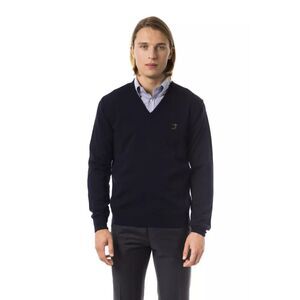 Uominitaliani Blue Merino Wool Men Men's Sweater